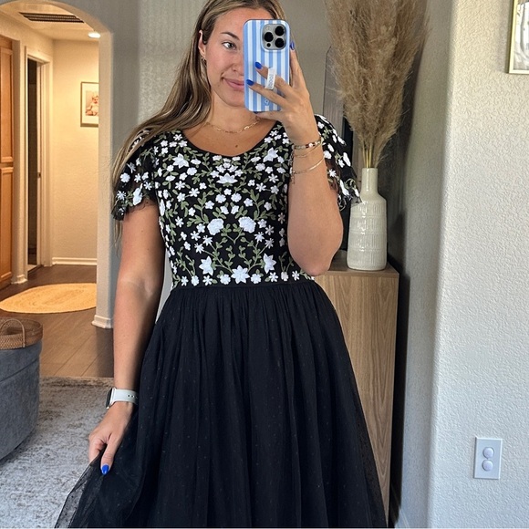 Jessakae Tulle Embroidered Clara Knee Length Dress - Picture 6 of 13